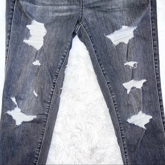 TORRID Bombshell Skinny High Rise Jeans Super Soft Distressed Raven 14 Tall NWT - Picture 5 of 15